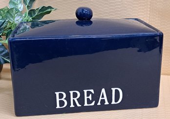 Arlington Designs Navy Ceramic Bread Box