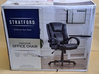 Black Faux Leather Executive Office Chair (1 OF 2)