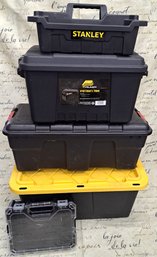 Three Great Storage Containers And A Stanley Tote And An Organizer