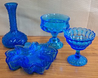 Vintage Indiana Glass Blue Collection