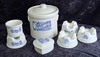 Vintage Pfaltzgraff Yorktowne Collection Cookie Jar, Butter Warmers..