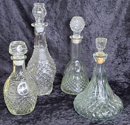 Four Beautiful Vintage Decanters