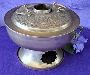 Vintage Chinese Zodiac Brass Hot Pot/ Brazier