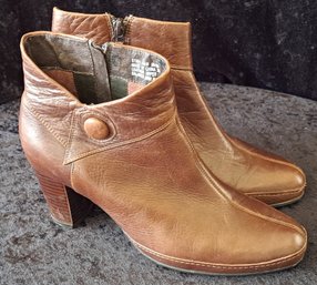Clarks Brown Leather Ankle Boots
