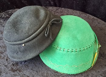 2 Vintage Cloche Style Hats