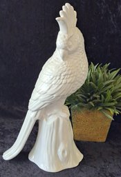 1960's Blanc De Chine Ceramic Cockatoo