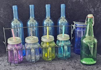 Colorful Bottles And Jars Collection