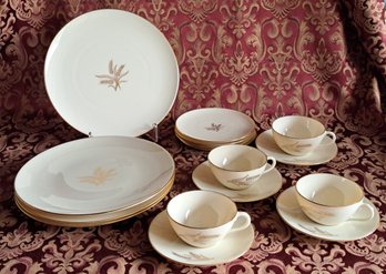 Vintage Discontinued Lenox Wheat Pattern Service For 4 (1 Of 3)