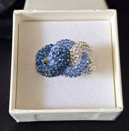 NWT Shades Of Blue Crystal Ring