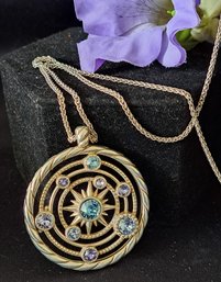 NWT Brighton Halo Spinner Pendant And Chain