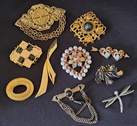 Collection Of Pins/ Brooches