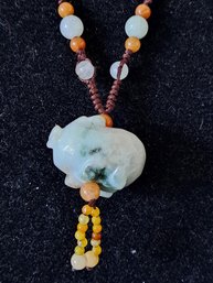 Fabulous Jade Little Pig Necklace