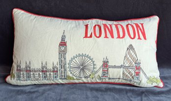 NWT Envogue Embroidered London Pillow