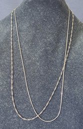 Pair Of 30' Sterling Silver Chains