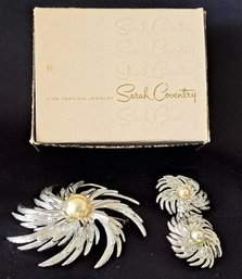 Vintage Sarah Coventry Pin And Earring Set