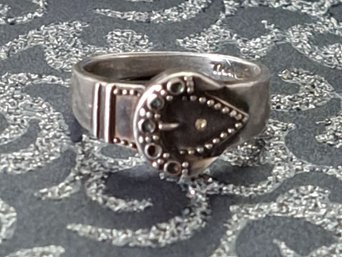 Sterling Buckle Style Ring