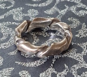 Sterling Unisex Twisted Rope Ring