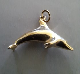 14K Gold Dolphin Pendant/ Charm