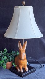 Wonderful Wooden Bunny Lamp