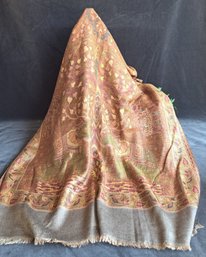 Hand Made Reversible Shawl/ Scarf From Mongolia