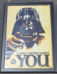 Beautifully Framed Stylized Star Wars Movie Poster Large 27' X 39'