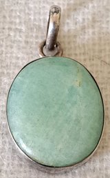 Gorgeous Vintage Aventurine And Sterling Pendant