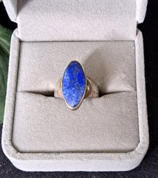 Old Pawn Sterling And Lapis Ring