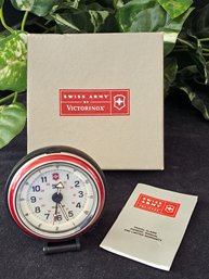Swiss Army Victorinox Travel Alarm Clock Dual Time