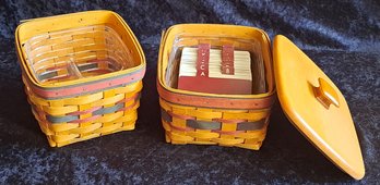 Pair Of Vintage Longaberger Baskets For Your Office