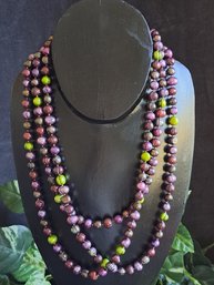 Fabulous Painted Fresh Water Pearl 64' Necklace