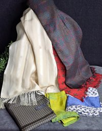 Five Vintage Gentleman's Scarves - All Silk!