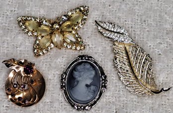 Four Vintage Pins/ Brooches