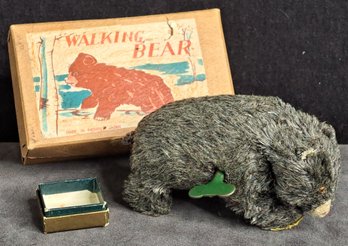 Vintage Wind Up Walking Bear ( Made In Occupied Japan )