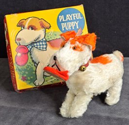 Vintage Playful Puppy Wind Up Terrier