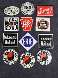 Vintage 1950's Mini Metal Railroad Signs From Cereal Boxes