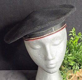 Fabulous Pebeo Vintage, Authentic French Wool Beret From Lourdes, France 1970's