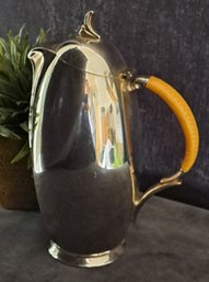 Vintage 1956 Flair Modernist Style Coffee Pot By 1847 Rogers Bros With Wrapped Handle