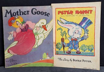Vintage Mother Goose And Peter Rabbit Children's Books From The 30's