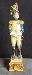 Vintage Capodimonte King's Porcelain Naples Soldier Military Figure Bruno Merli 11.5 Inches Tall