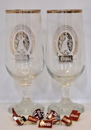 Coors Banquet Tasting Glasses And Misc Pins