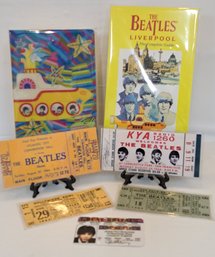 Beatles Books And Concert Ticket Reproductions And Paul's Driver's License (repro)