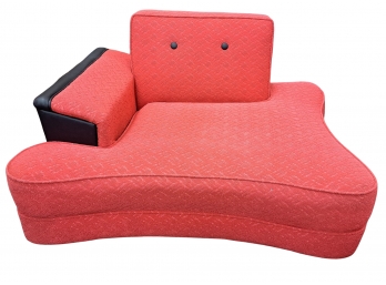 MCM Coral And Black Chair