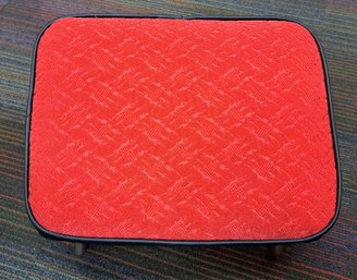 Cool Coral And Black Laz-E-Rest Adjustable Hassock