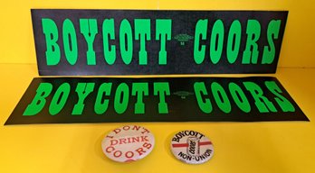 Boycott Coors Stickers And Buttons