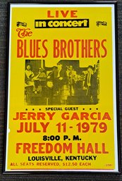 Framed Blues Brothers Louisville, Kentucky 1979 Concert Poster
