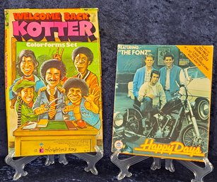 Vintage Welcome Back Cotter Colorforms Set And Happy Days 'The Fonz' Puzzle