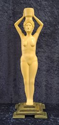 Unique Local Anonymous Artist Nude Statue Candleholder