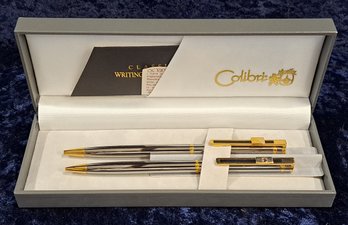 Vintage Colibri Gold And Silver Tone Pen And Pencil Set