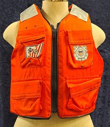 Authentic Coast Guard Industrial Life Vest, Bonus Coast Guard Magnet