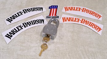 Harley Davidson Decals, Sticker And Padlock